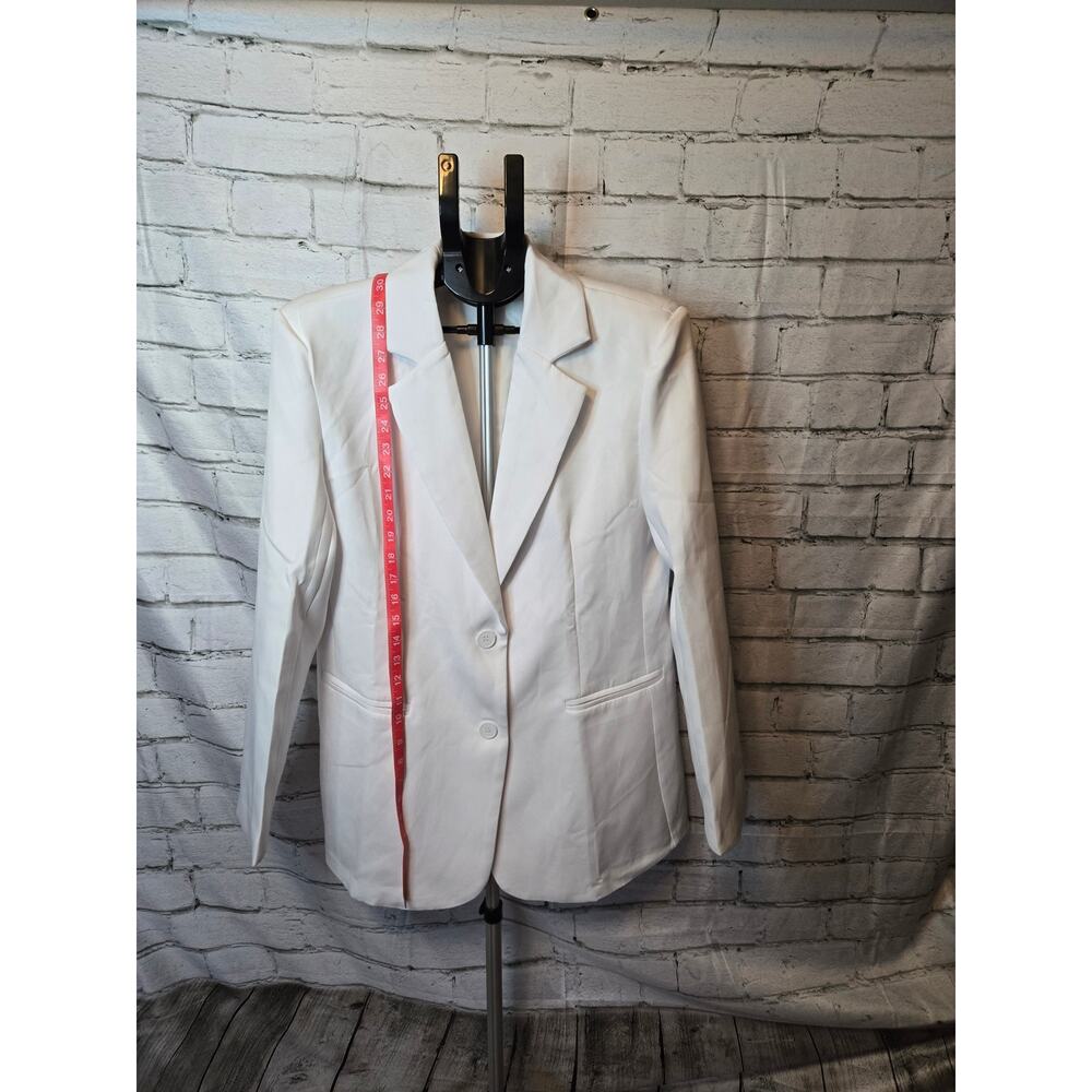 Shein Women's White Single-Breasted Blazer